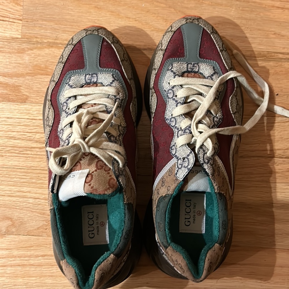 Gucci Colab men’s sneakers RARE all design into one size 8+ designers shoes